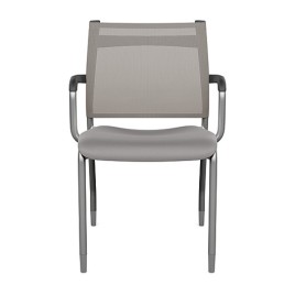 Wit Side 4 Legged Office and Guest Chair by SitOnIt in Grey