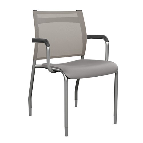 Wit Side 4 Legged Office and Guest Chair by SitOnIt in Grey-1