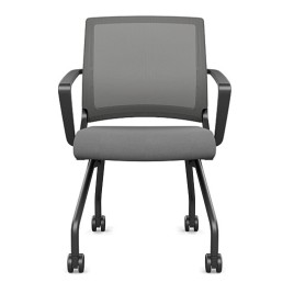 Movi folding chair by SitOnIt in gray with mesh backrest