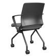 Movi folding chair from SitOnIt in gray color with an upholstered back-3