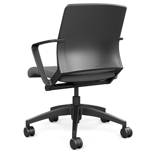Movi chair by SitOnIt for daily work in grey with upholstered back-3