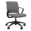 Movi chair by SitOnIt for daily work in grey with upholstered back-1