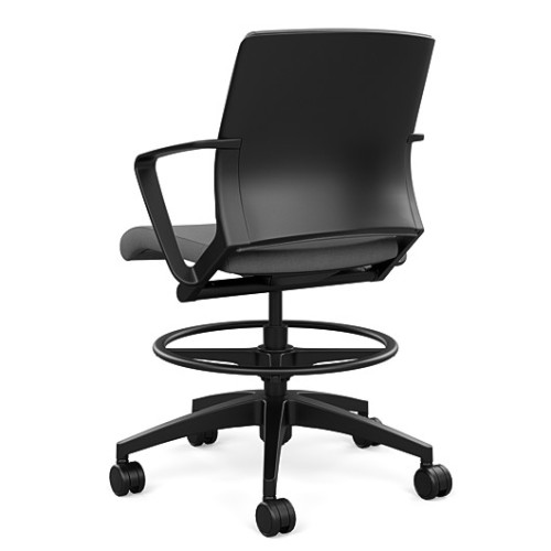 SitOnIt Movi Work Chair in Grey with Upholstered Back-3