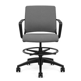 SitOnIt Movi Work Chair in Grey with Upholstered Back