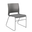 SitOnIt Rio Multipurpose Stackable Chair in Gray with Padded Seat-1
