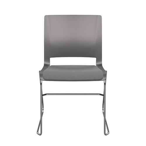SitOnIt Rio Multipurpose Stackable Chair in Gray with Padded Seat