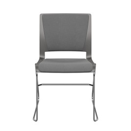 SitOnIt Rio Multipurpose Stackable Chair in Gray with Padded Seat and Back