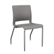 SitOnIt Rio Multipurpose Stackable 4 Leg Chair in Gray-1
