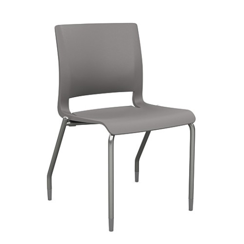 SitOnIt Rio Multipurpose Stackable 4 Leg Chair in Gray-1