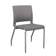 SitOnIt Rio Multipurpose Stackable Chair with Padded Seat, Gray, 4 Legs-1
