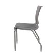 SitOnIt Rio Multipurpose Stackable Chair with Padded Seat, Gray, 4 Legs-4