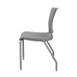 Rio Multipurpose Stackable Chair by SitOnIt with Padded Seat and Backrest, Gray, 4 Legs-4