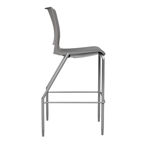 Rio Bar Stool by SitOnIt in Grey with Upholstered Seat and Back-2