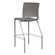 Rio Bar Stool by SitOnIt in Grey with Upholstered Seat and Back-3