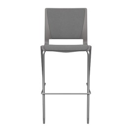 Rio Bar Stool by SitOnIt in Grey with Upholstered Seat and Back