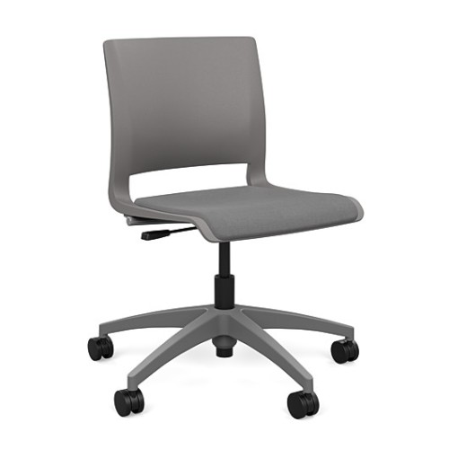 Rio Short Term Work Chair by SitOnIt in Grey with Soft Seat-1