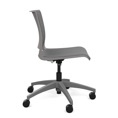 SitOnIt Rio Short Term Work Chair in Grey with Soft Seat and Backrest-2