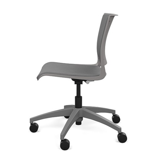SitOnIt Rio Short Term Work Chair in Grey with Soft Seat and Backrest-4