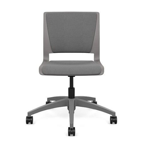SitOnIt Rio Short Term Work Chair in Grey with Soft Seat and Backrest