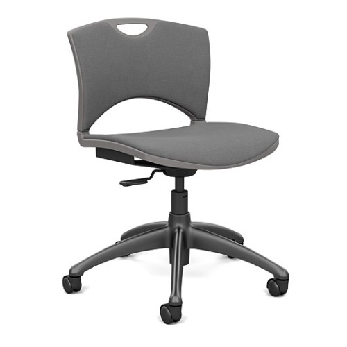 SitOnIt OnCall Light Duty Office Chair in Grey with Padded Seat and Back-1