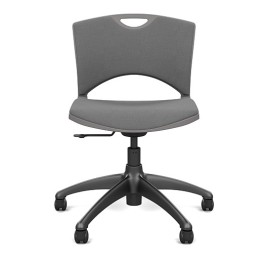 SitOnIt OnCall Light Duty Office Chair in Grey with Padded Seat and Back
