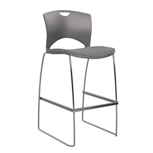 OnCall Bar Stool by SitOnIt in Grey with Soft Seat-1