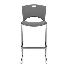 OnCall Bar Stool by SitOnIt in Grey with Upholstered Seat and Back
