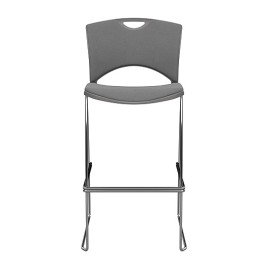 OnCall Bar Stool by SitOnIt in Grey with Upholstered Seat and Back