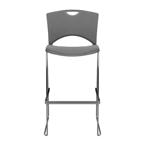 OnCall Bar Stool by SitOnIt in Grey with Upholstered Seat and Back