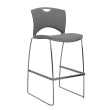 OnCall Bar Stool by SitOnIt in Grey with Upholstered Seat and Back-1
