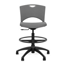 SitOnIt OnCall Light Duty Chair in Grey with Padded Seat and Back