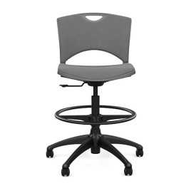 SitOnIt OnCall Light Duty Chair in Grey with Padded Seat and Back