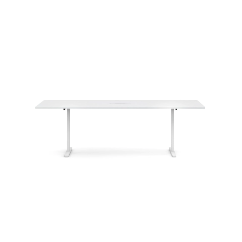 Table for meetings T-EASY from the Narbutas company, white color with dimensions 240x120x75 cm