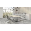 Table for meetings T-EASY from the Narbutas company, white color with dimensions 240x120x75 cm-4