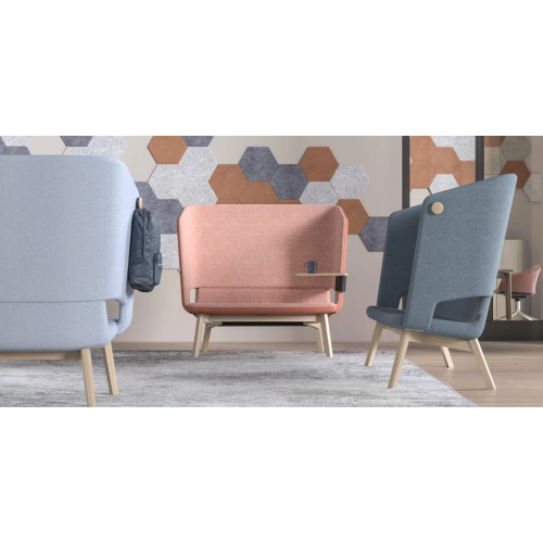 Single chair with high back TWIST&SIT Soft from Narbutas in light green with dimensions 80x78x128 sm and back height 39 cm-2