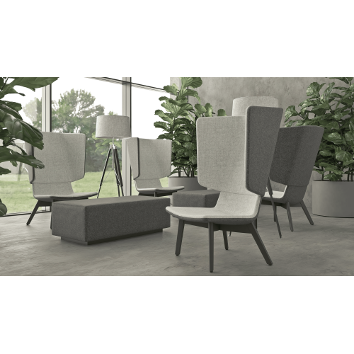 High-back chair TWIST&SIT from Narbutas, black 87x87x126-138, back height 42-55 cm-3