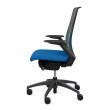 SitOnIt Vectra task chair with high back, mesh back, blue fabric seat, grey frame, on wheels-5