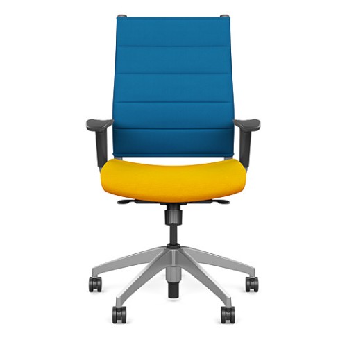 Office chair on castors Wit from SitOnit, blue-yellow color