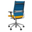 Office chair on castors Wit from SitOnit, blue-yellow color-2