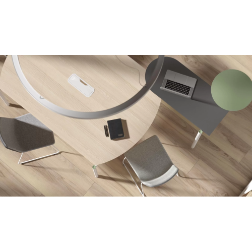 Conference and meeting table ZEDO by Narbutas in black with dimensions 180x108x74 cm-4