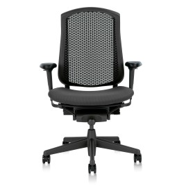 Celle - office chair, on castors, graphite color, grey