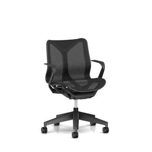Cosm - office chair on castors, low back, graphite color 84501-1