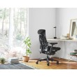 Embody office chair, on castors, graphite frame, dark black fabric, 3513-2