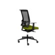 Office chair EVA II with swivel mechanism, with armrests, on castors, seat - fabric, back - mesh-3